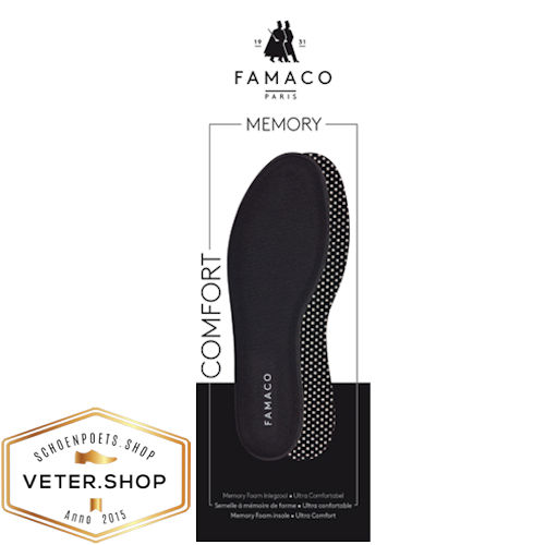 Famaco Memory Foam inlegzool perfecte voet ondersteuning Veter