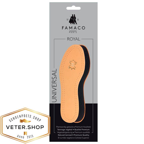 Tactiel gevoel Moet feedback Famaco Royal - Echt leren inlegzool - hoge kwaliteit - Veter.shop