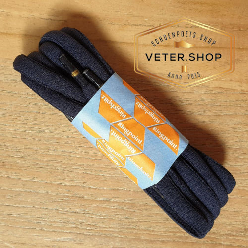 Ringpoint ovale schoenveters kleur navy donkerblauw