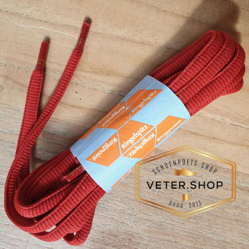 Ringpoint ovale schoenveters kleur rood