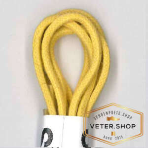 Wax schoenveters, dun 2.5mm diverse lengtes - geel