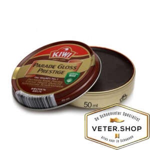 kiwi schoenpoets bruin detail